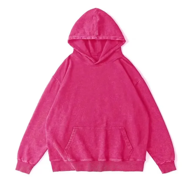 Cotton Men's And Women's Retro Washed And Worn Hooded Sweater Red - Shop at LoveMi