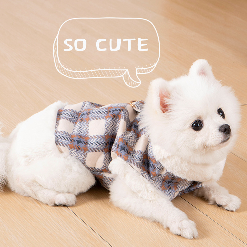 Autumn Winter Thermal Velvet Thick Rabbit Fur Plaid Clothing