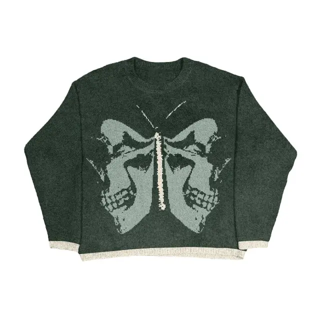 Retro Trendy Jacquard Pullover Sweater Top For Women Style 6 - Shop at LoveMi