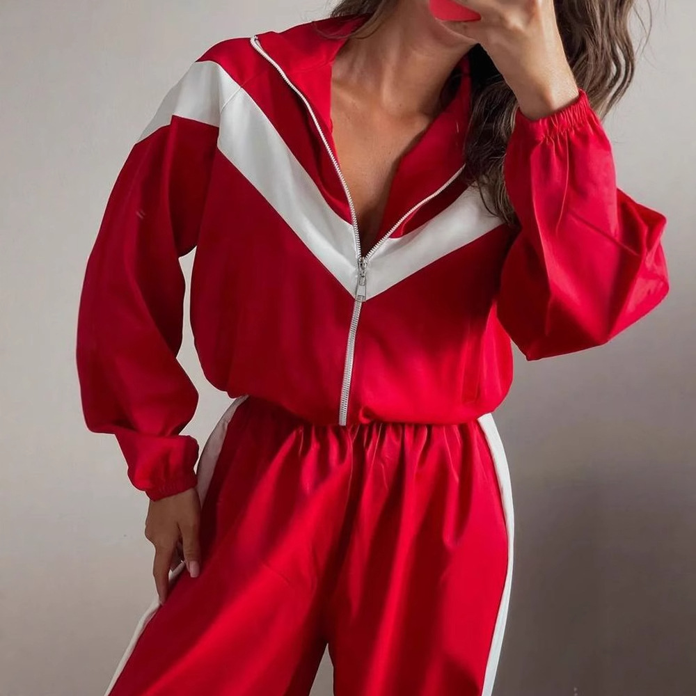 Sport Cardigan Trousers Suit Street Style Suit