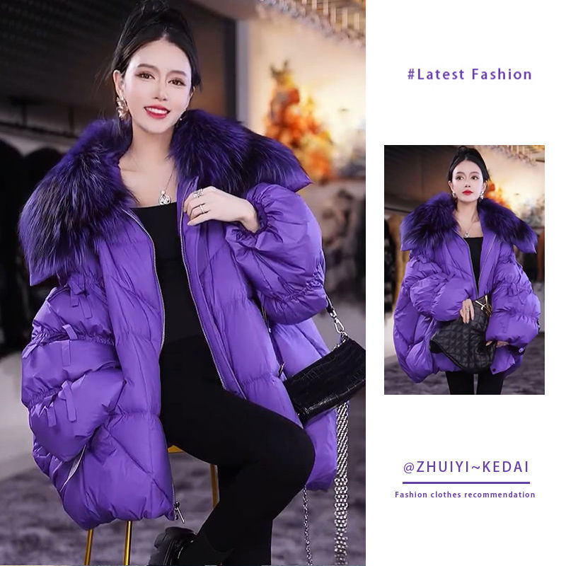 Title 1, Womens Fashion All-matching Fur Collar Cotton-...