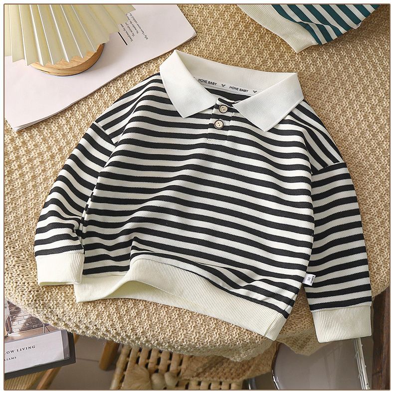 Polo Shirt Black Stripes