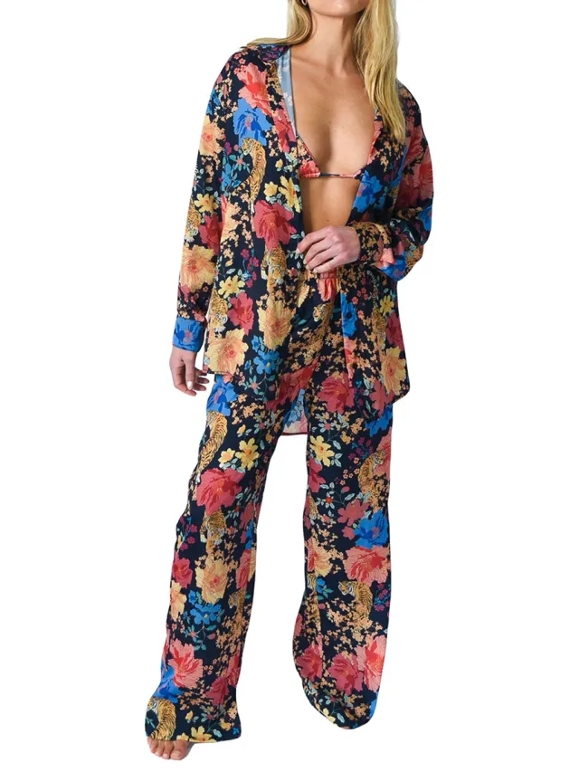 Loose Printed Shirt Women's Suit Color S - Shop at LoveMi