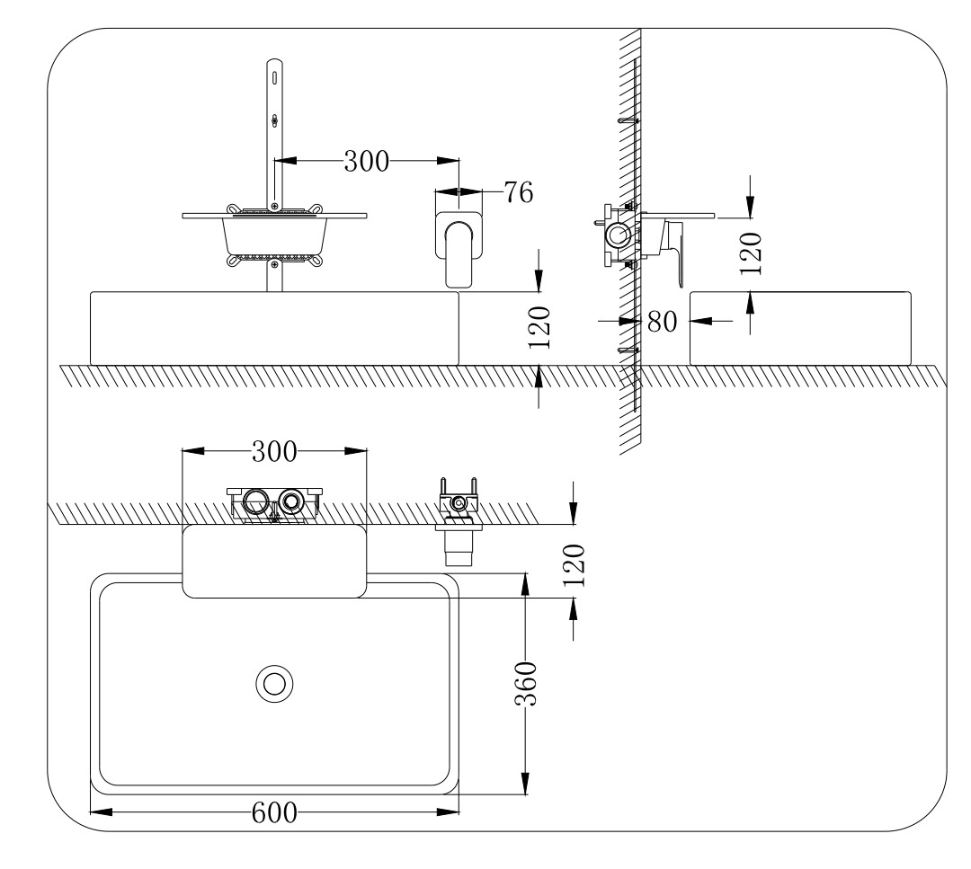 Title 2, Dark Mounted Wash Basin Black Basin Faucet. Mod...