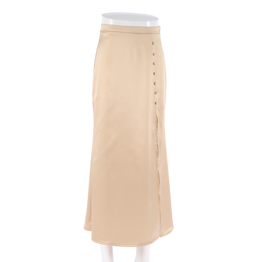 Title 5, Mid-Length High-Waist All-Match A-Line Hip Skirt