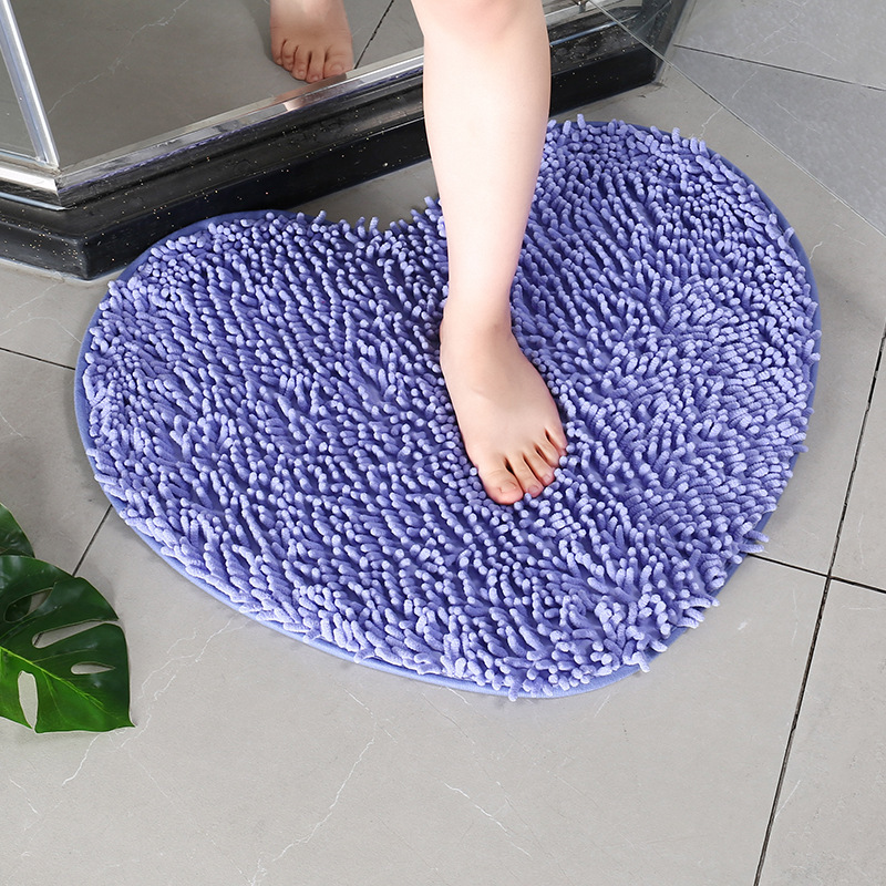 Chenille Bathroom Bath Mat With Water-absorbing And Non-slip Properties