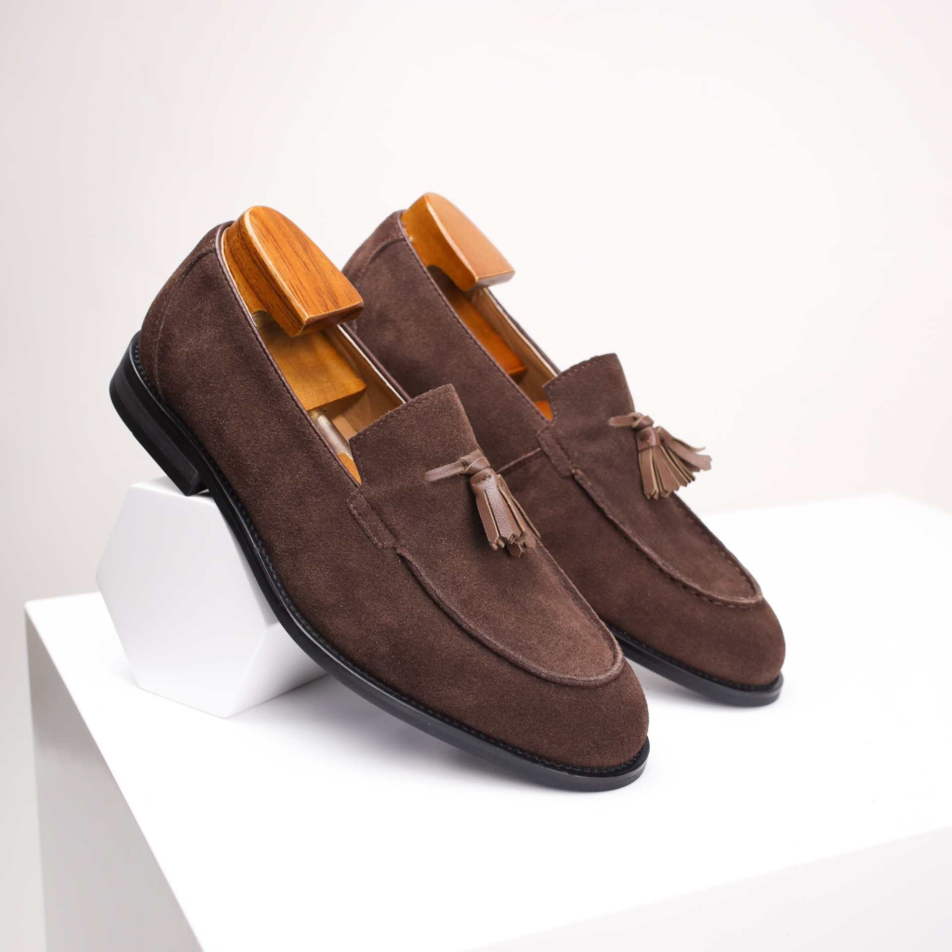 Lazy Slip-on British-style Suede Business Loafers Mens Fashion Shoes