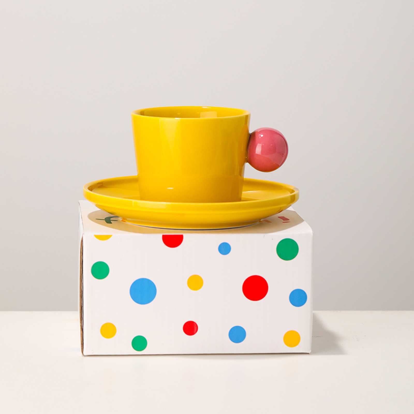 Ceramic Mug And Saucer Set For Coffee — foto 3