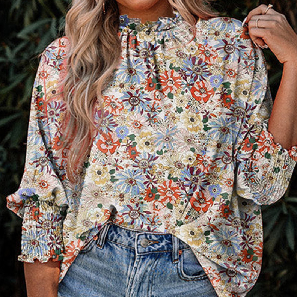 Women's Fashionable Printed Chiffon Shirt