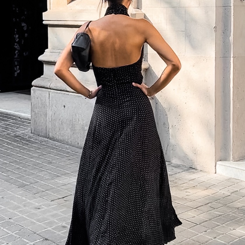 European And American Polka Dot Printing Dress