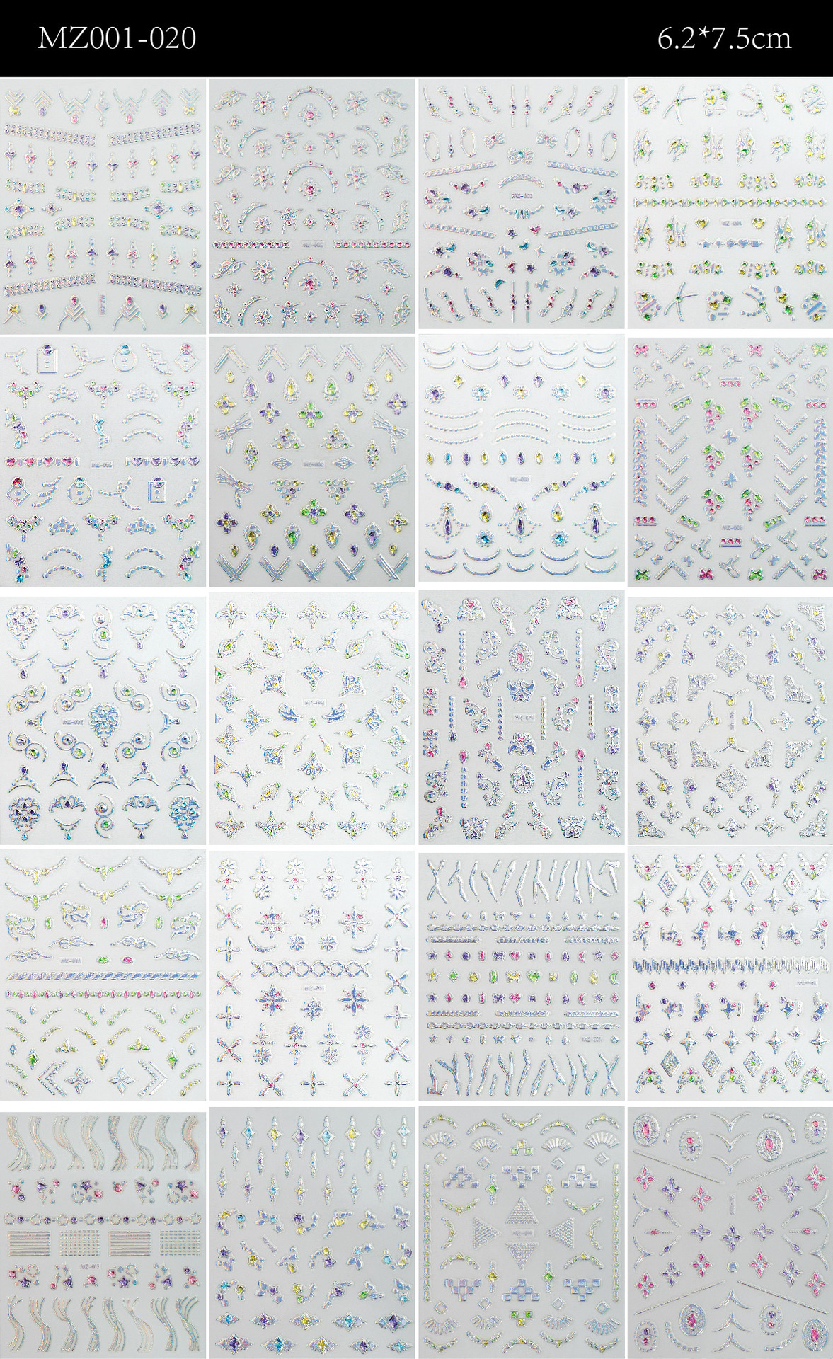 3D Nail Decoration Nail Sticker Set