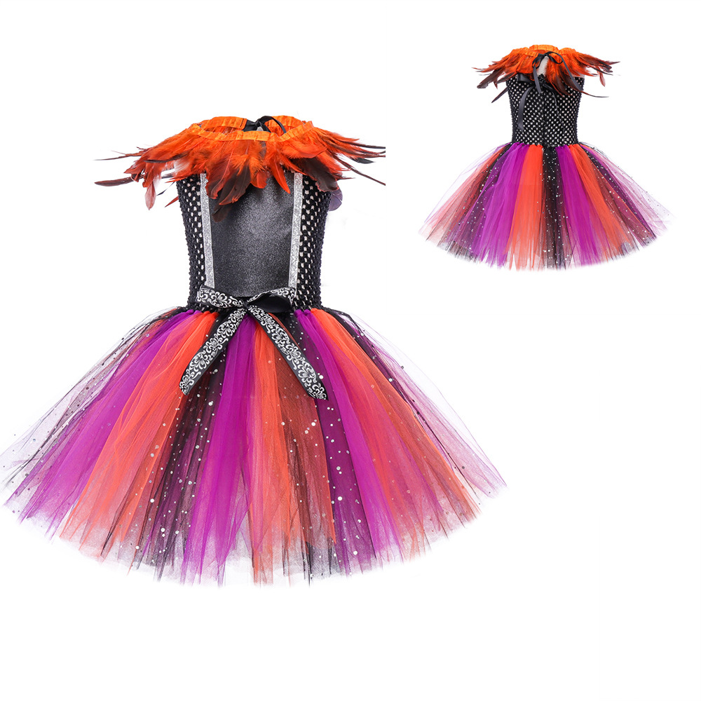 ملابس تنكرية للأطفال بتصميم ساحرة لهالووين