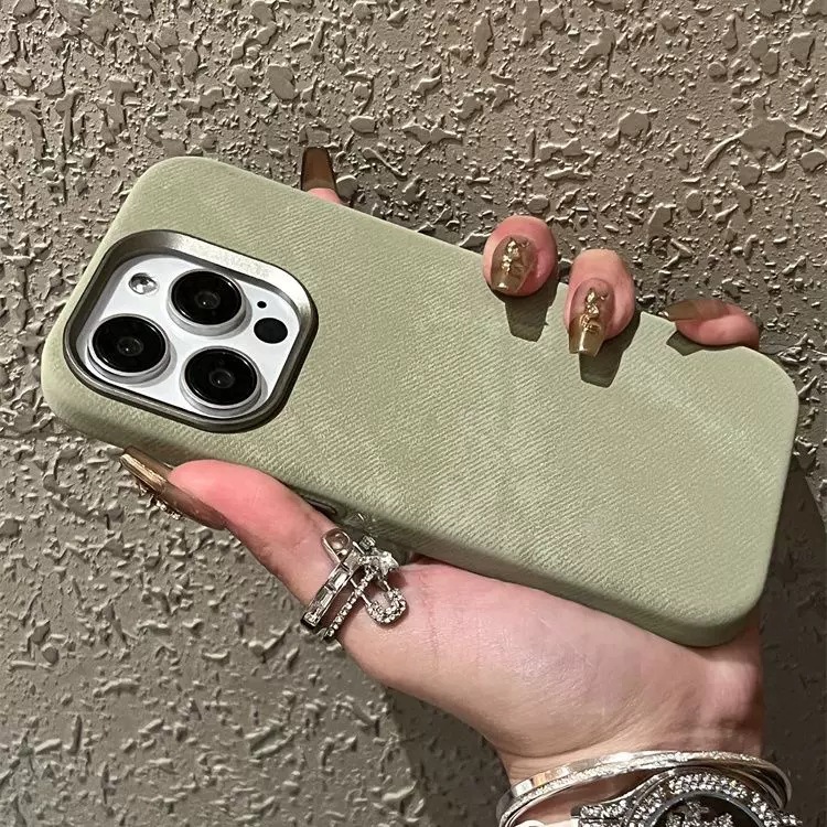 Magnetic Leather Drop-resistant Flannel Phone Case