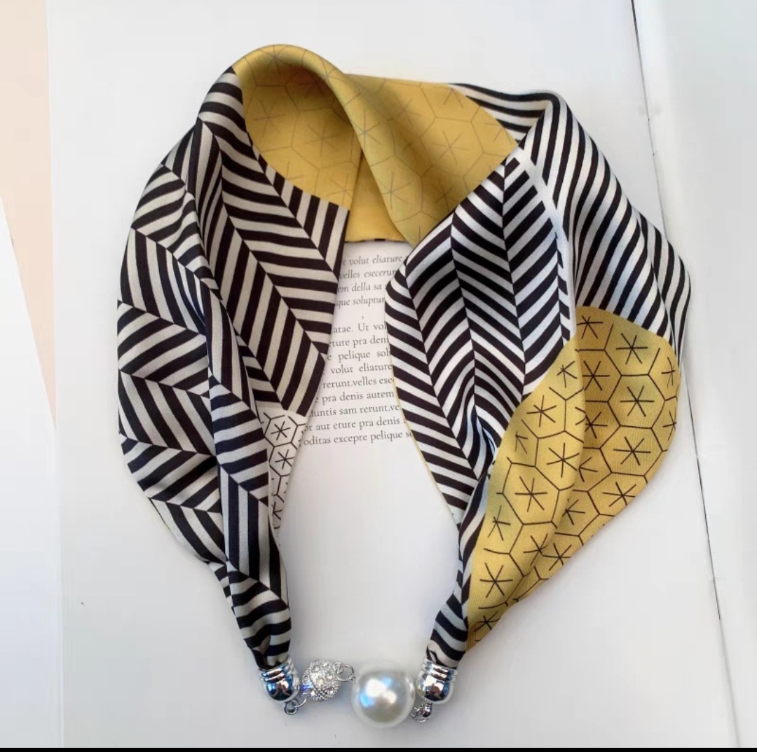 Magnetic Snap Silk Scarf 12