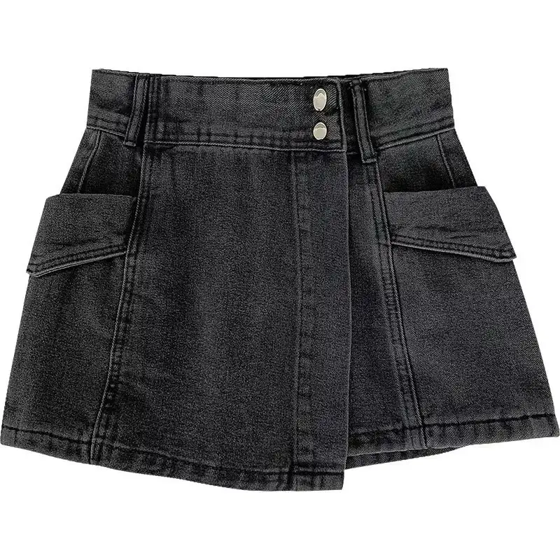 High-waisted Hip-covering Slimming Wide-leg Skirt-pants