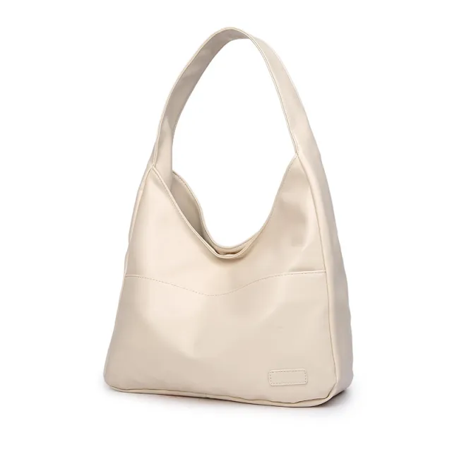 PU Tote Bag Large Capacity Women's Simple Shoulder Bag White - Shop at LoveMi