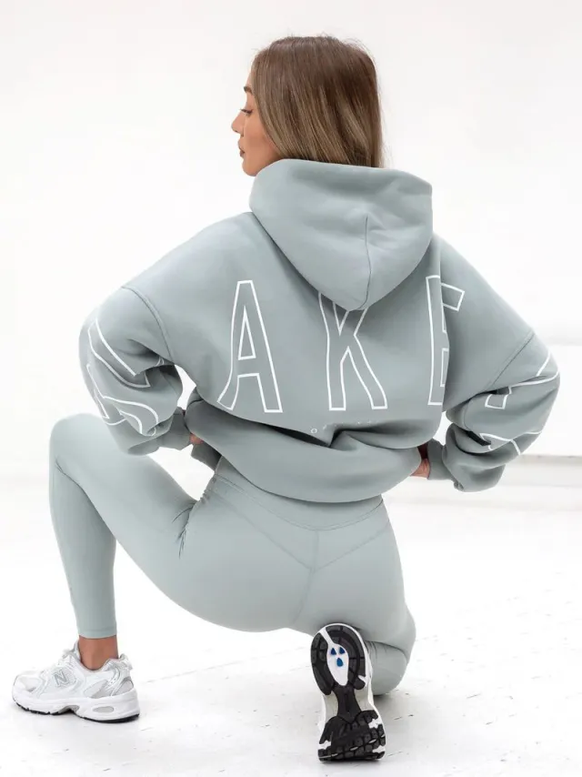 Thickened All matching Long Sleeve Loose Hooded Hip hop Pullover Light Blue - Shop at LoveMi