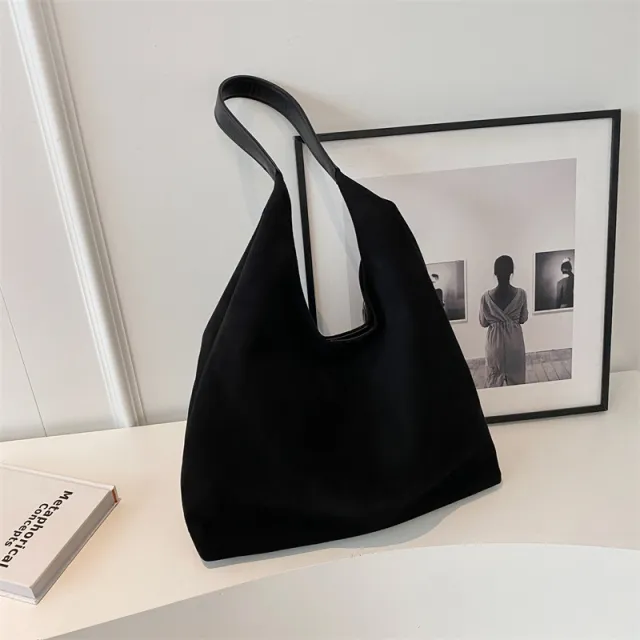 Large Capacity Fashion Ladies Casual Shoulder Underarm Tote Bag Black - Shop at LoveMi