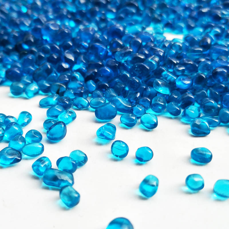 Sea Blue Glass Sand Beads Fish Tank Landscaping Decoration