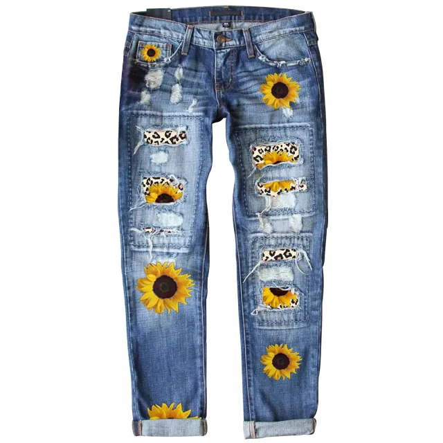 Slim fit Printed Women's Denim Pants 3250A - Shop at LoveMi