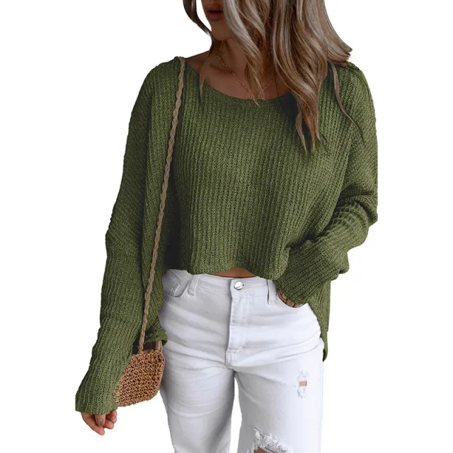 European And American Short Midriff Outfit Slimming Long Sleeve Top P609 Xl - Shop at LoveMi