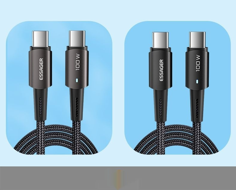 PD100W Fast Charge Data Cable For Mobile Phone Tablet Typec Fast Charging - Image 3