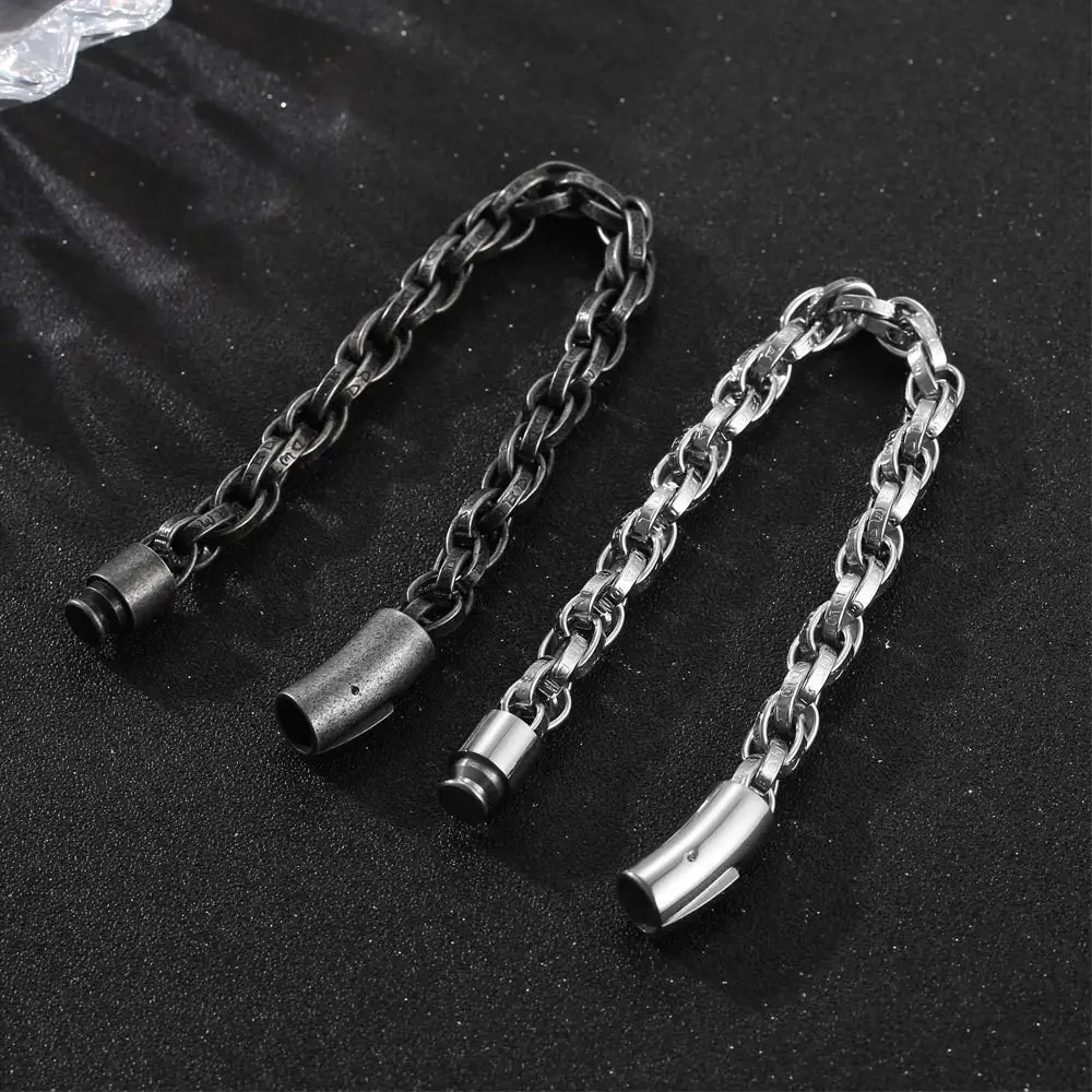 Vintage Distressed Men's Titanium Steel Bracelet