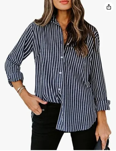 European And American Trendy Shirt Striped Pattern Printed 3D Shirt 01Color 4Xl - Shop at LoveMi