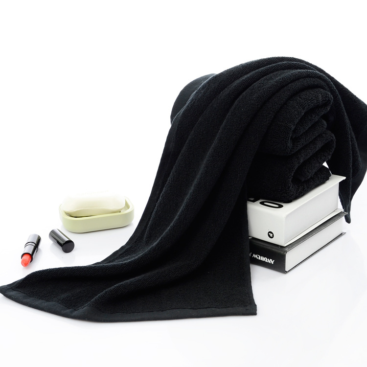 Thick Cotton Black Face Bath Towel - Image 15