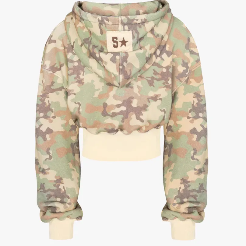 Women's Camouflage Cardigan Long Sleeve Pants Suit - Hoodie-Xxl