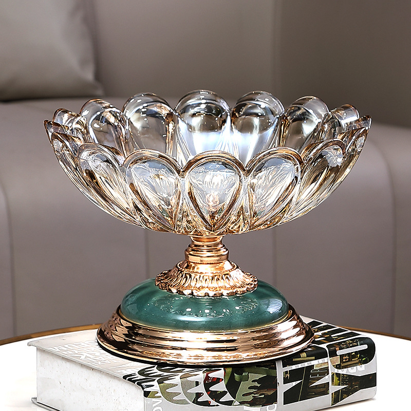 Affordable Luxury Ceramic And Glass Fruit Bowl For Coffee Tables