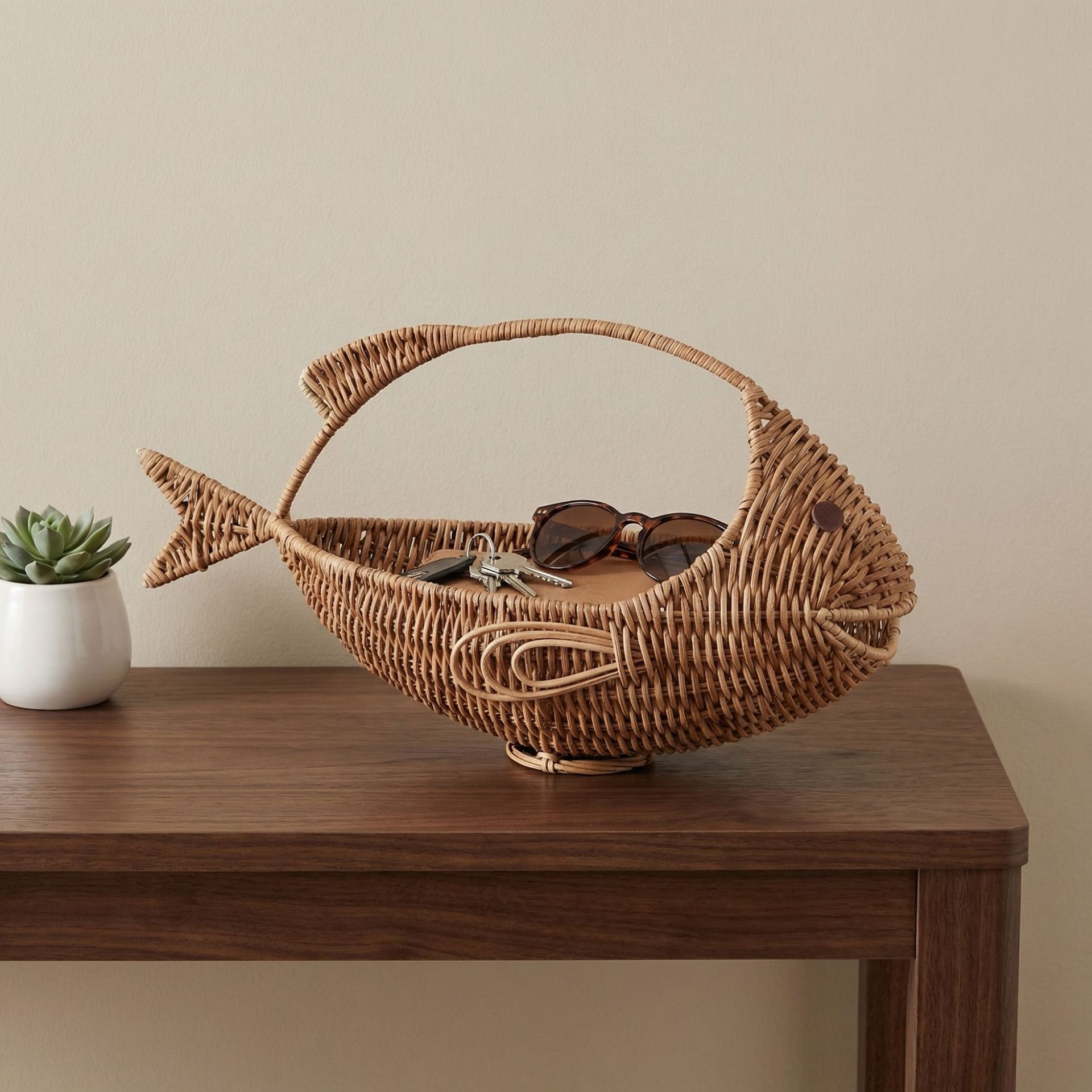 Rattan Fish-Shaped Storage Basket, picture 2 of 4