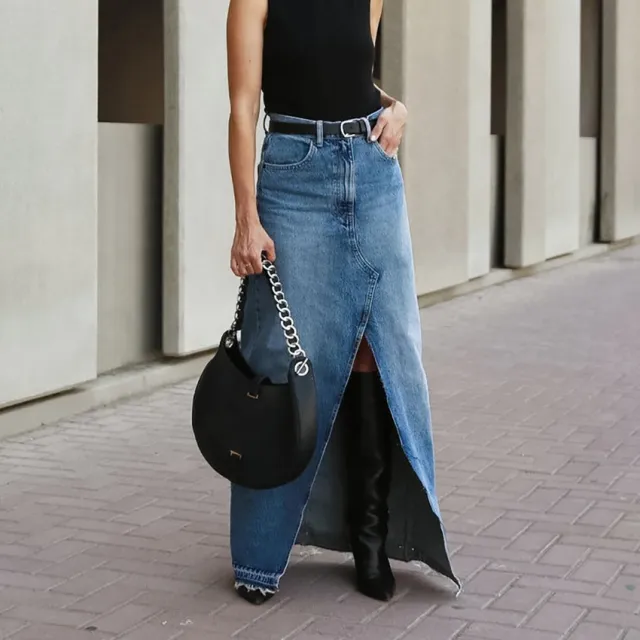 Women's Fashion Casual Denim Skirt Blue - Shop at LoveMi