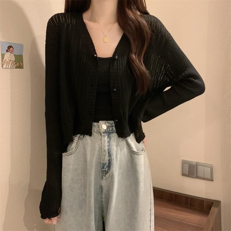 Fashion Hollowed-out Knitted Cardigan For Women