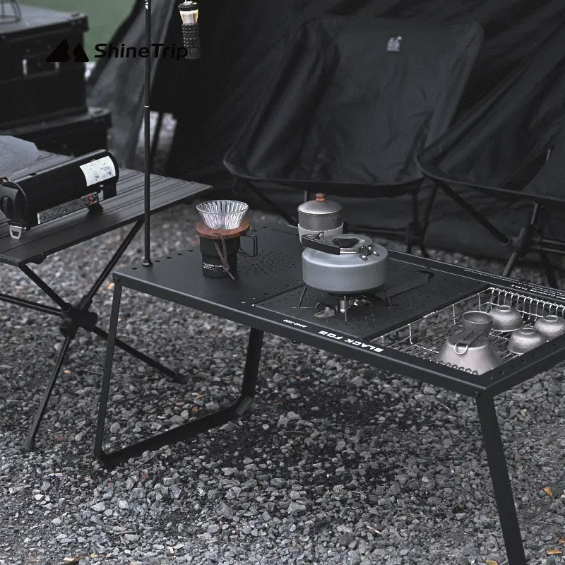 Combination Table Multifunctional Unit Fireback Portable Folding
