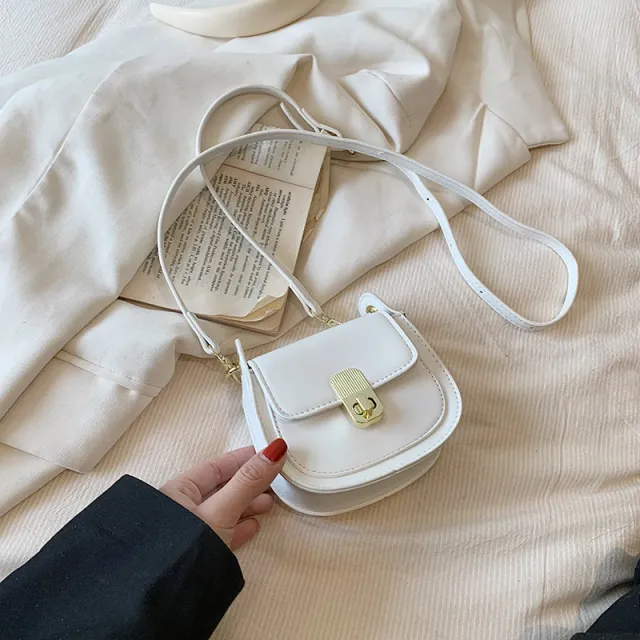 Women's Fashion All match Crossbody Saddle Bag White - Shop at LoveMi