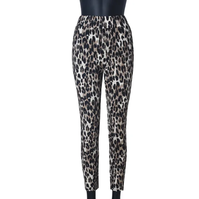 Comfortable High Waist Soft Leopard Print Home Trousers Leopard - Shop at LoveMi