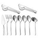Silver 10Pcs Cake Shovel