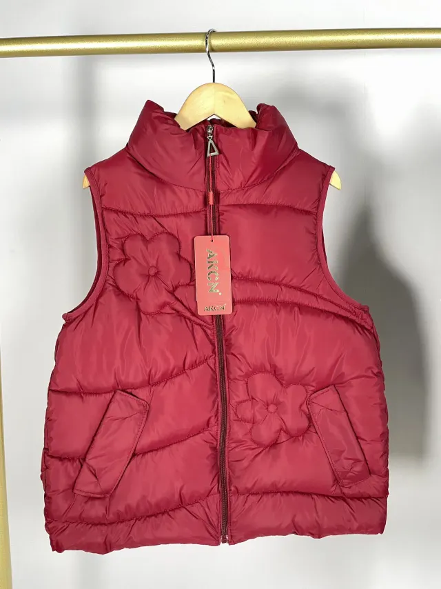 Winter Warm Women's Stand Collar Down Cotton Vest Tan - Shop at LoveMi