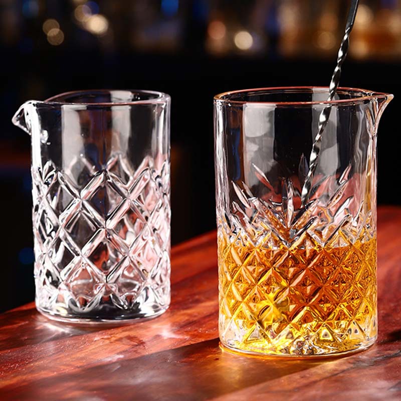 Japanese Crystal Cocktail Mixing Glass Bar Bartender Mixing Cup