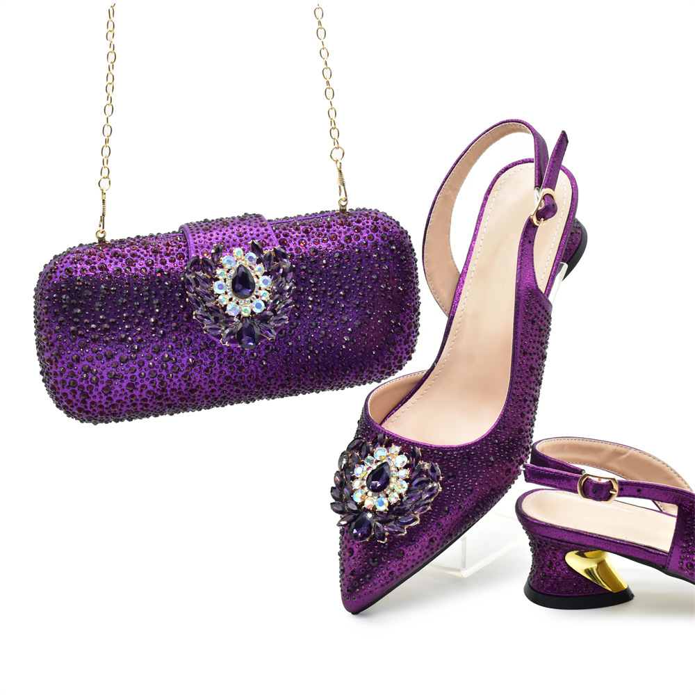 Chunky Heel Sandals with Handbag, picture 2 of 5