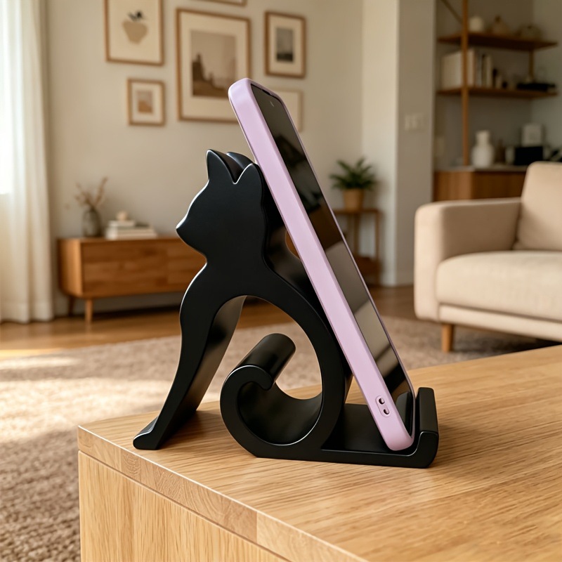 Cute Kitten Phone Stand Desk Decoration 5