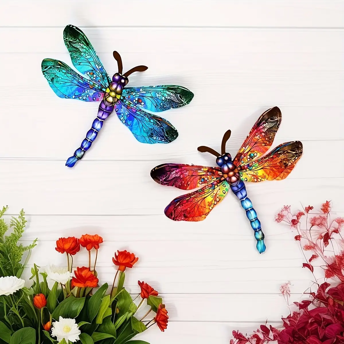 Outdoor Decorative Metal Dragonfly Wall Hanging