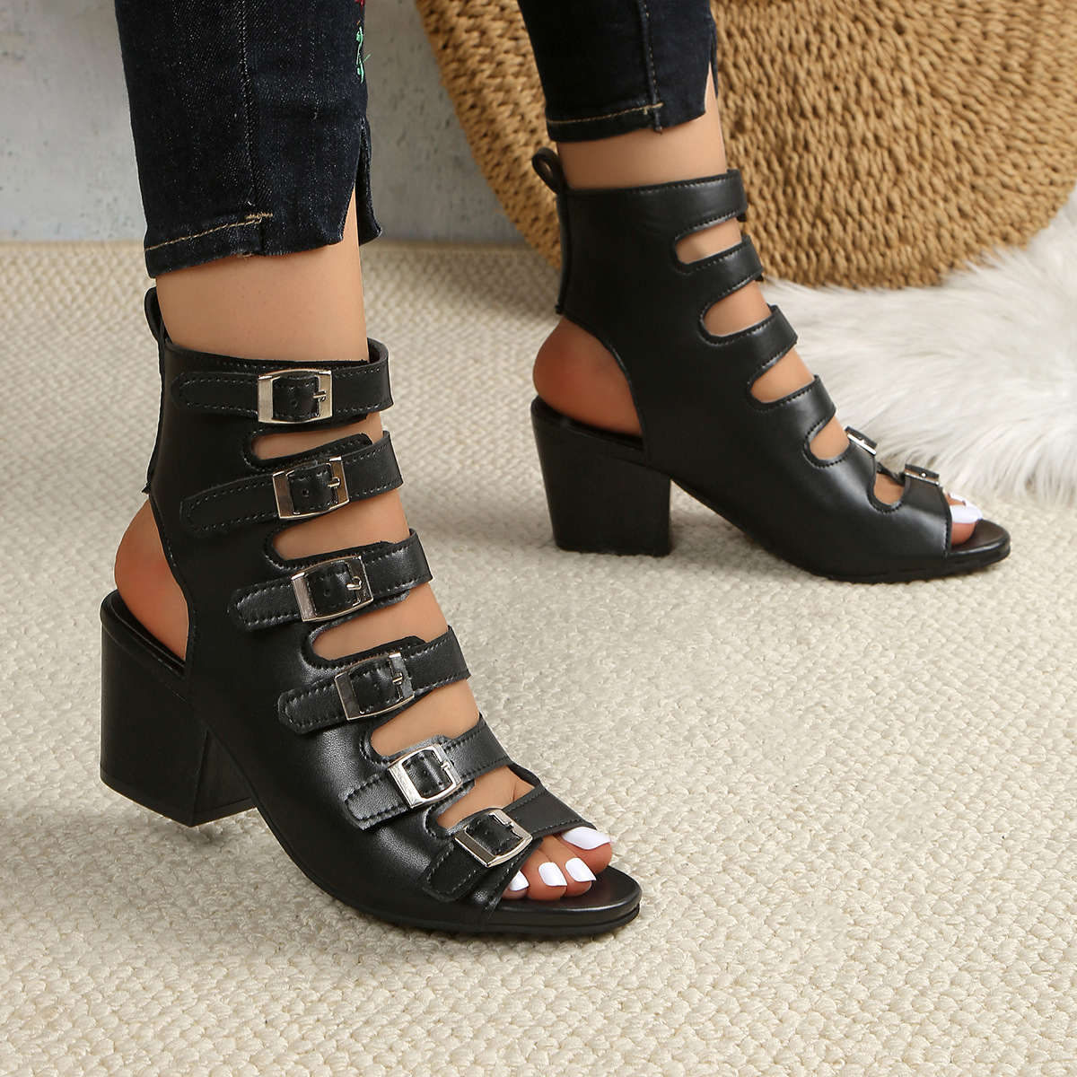 Plus-size Peep-toe High Heels