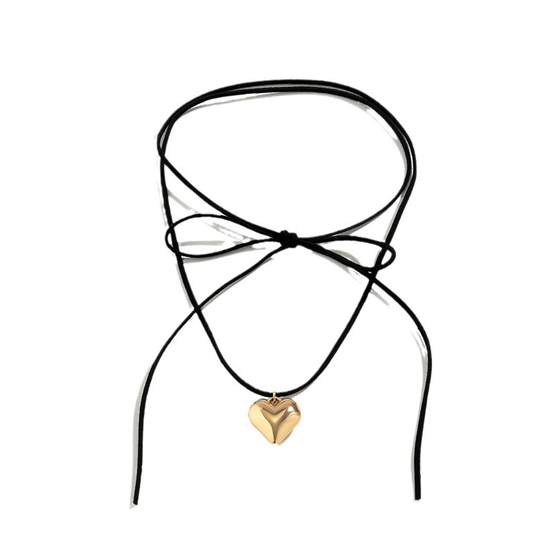 Fashion All-match Small Love Pendant Velvet Rope Necklace