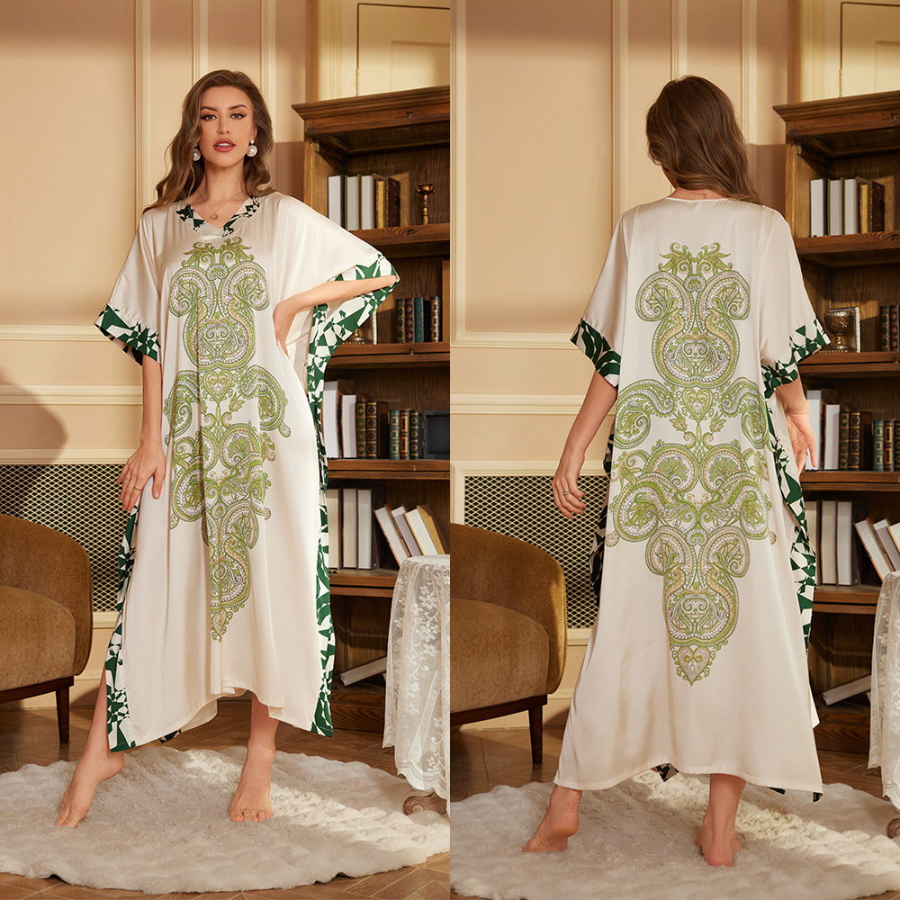 Fashion Personality New Satin Nightgown For Women