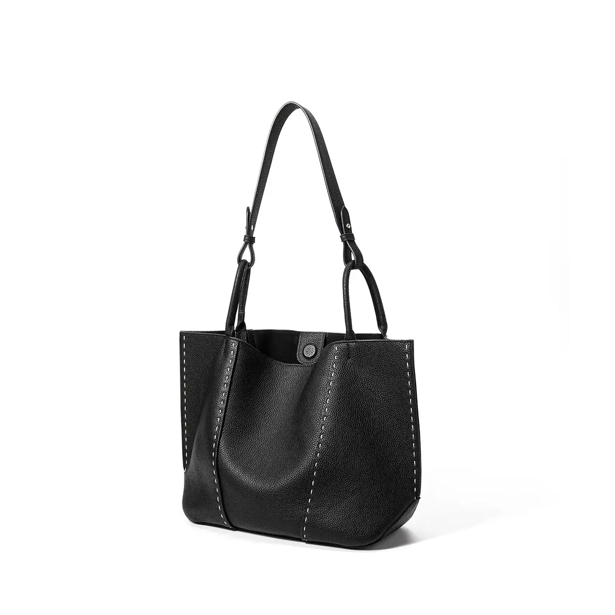 Large Capacity First Layer Cowhide Commuter Hand-carrying Bag Big Bag Shoulder Bag