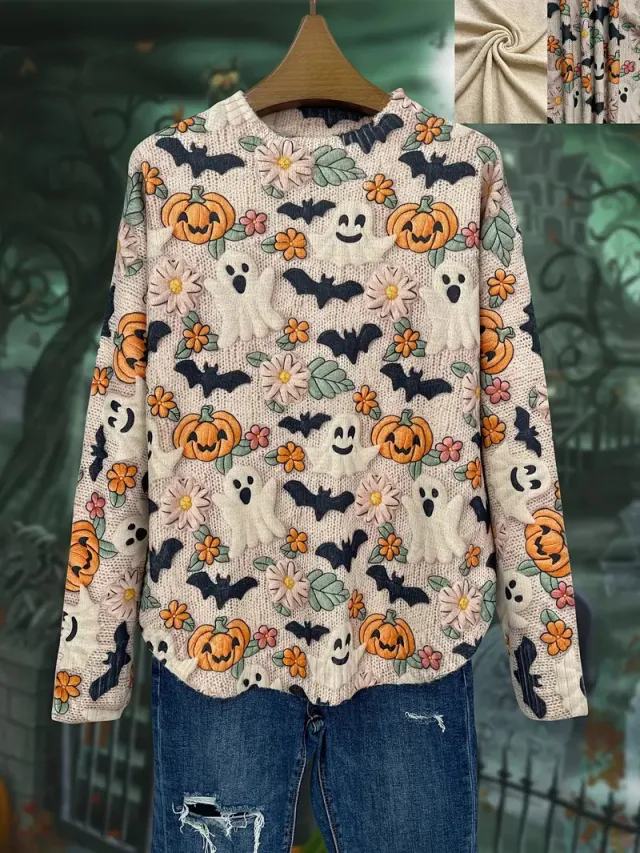 Women's Crew Neck Pullover Casual Christmas Sweater Style03 M - Shop at LoveMi