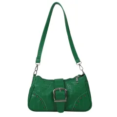 Fashion Simple Casual Shoulder Tote - Green - View 1