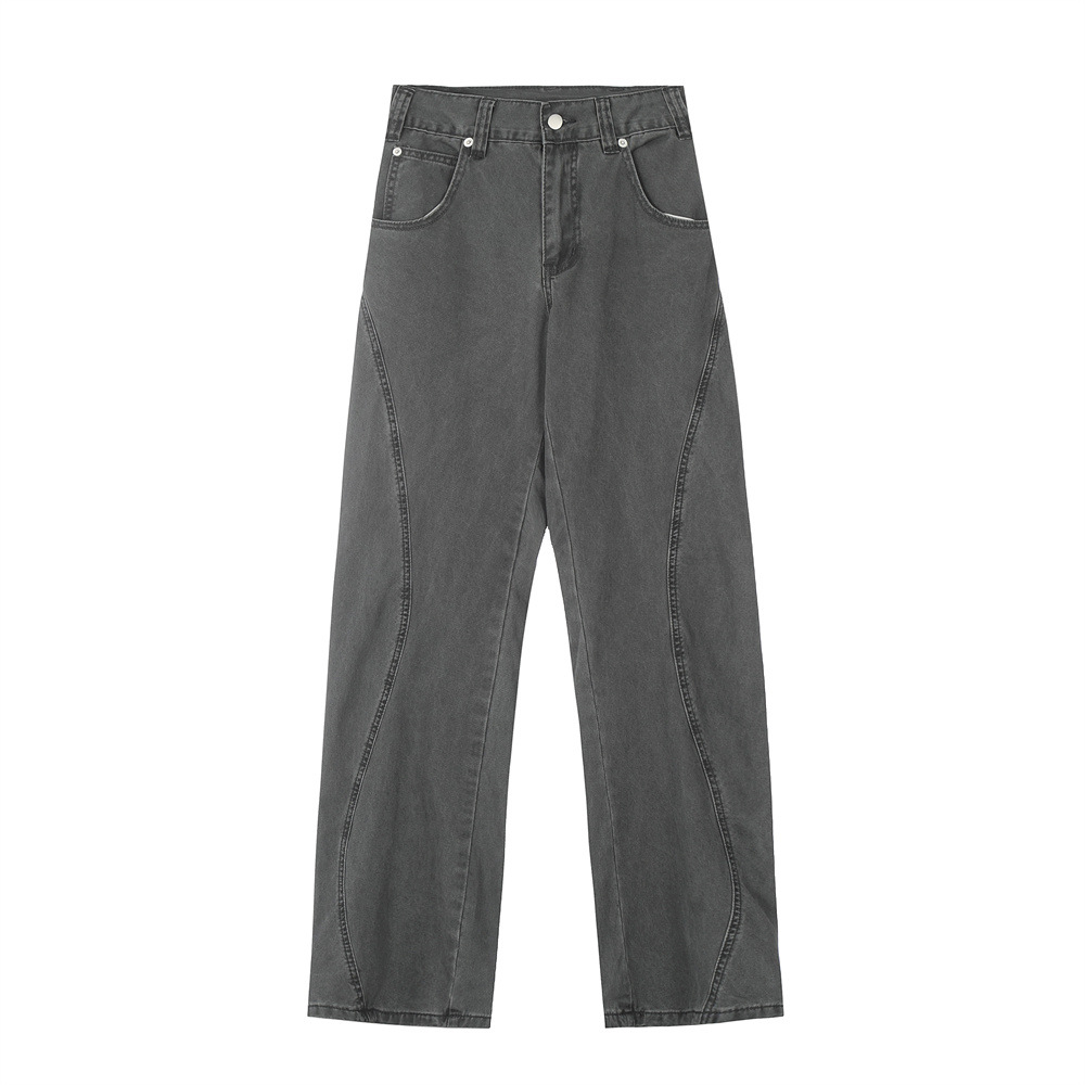 Heavy Industry Deconstruction Division Splicing Line Pressing Straight Cargo Pants